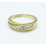 A 9ct gold and diamond ring, 2.