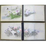 Two Japanese lacquered photograph albums