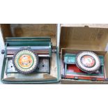 Two Simplex tin plate typewriters,