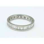 A platinum and diamond full eternity ring, approximately 1.75carat diamond weight, 4.