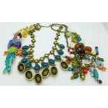 Jewellery including a bracelet and necklace