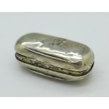 A George III silver vinaigrette, Birmingham 1811,