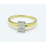 An 18ct gold and diamond ring, 2.