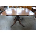 A Victorian mahogany rectangular tilt top breakfast table