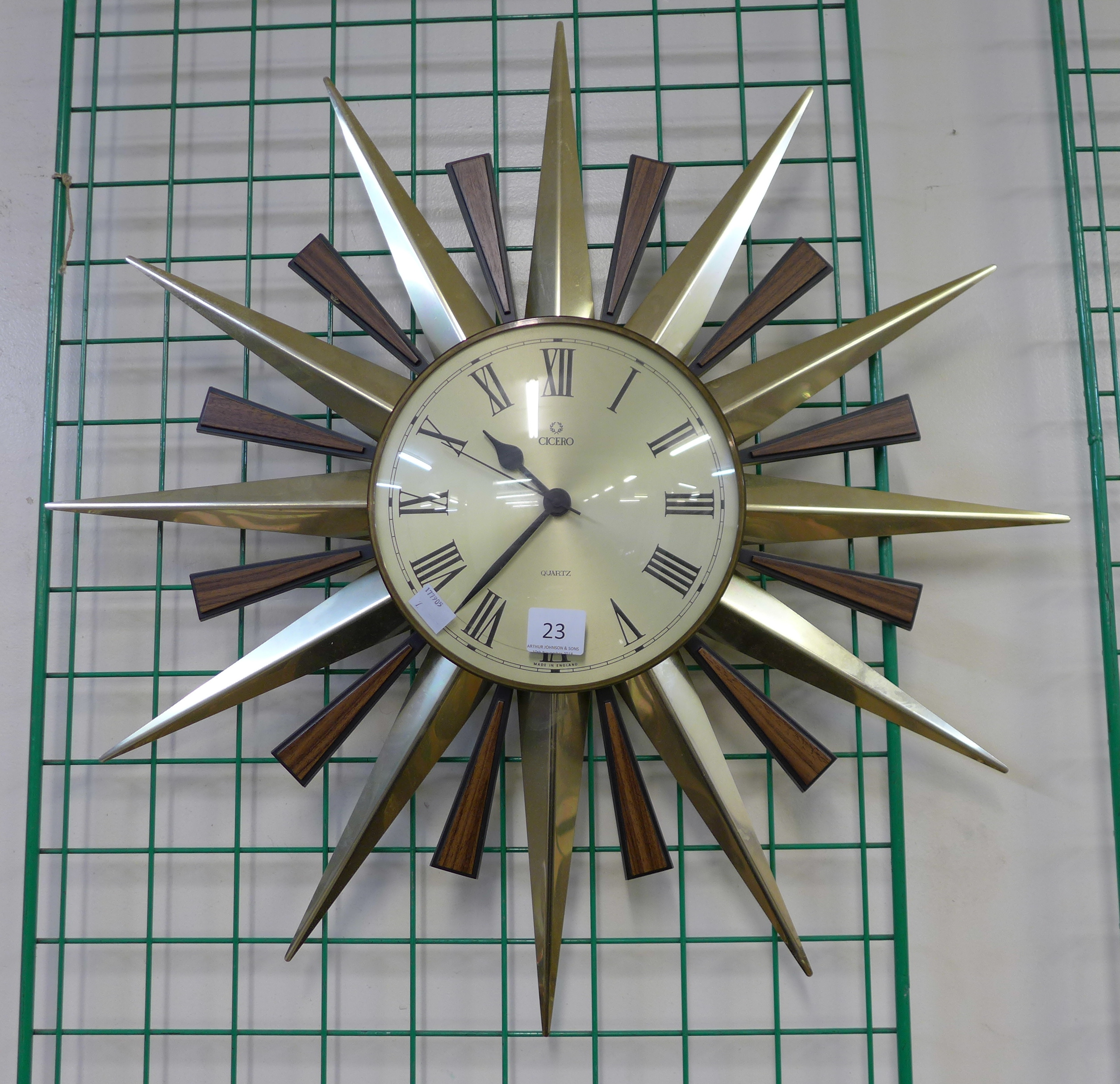 A Cicero starburst wall clock