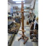 A mahogany artists easel