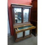 A Regency mahogany and satin birch side cabinet