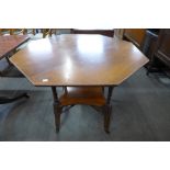 An Edward VII walnut octagonal centre table