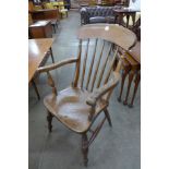 A 19th Century elm farmhouse armchair