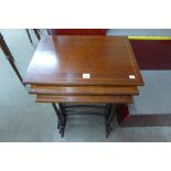 An Edward VII inlaid mahogany nest of tables