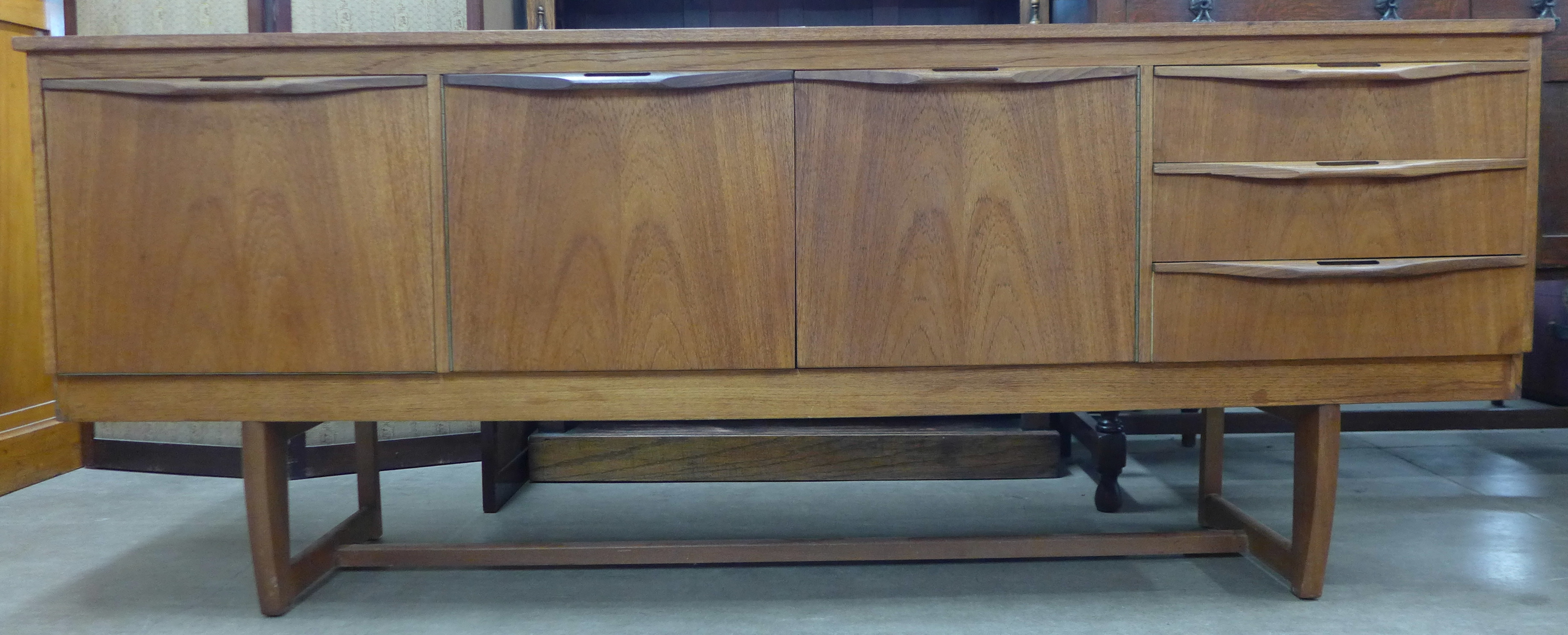 A teak sideboard