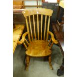 A beech farmhouse rocking chair