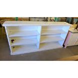 A Victorian painted open bookcase