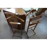 Two gentleman's beech valet stands