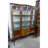 An Edward VII inlaid mahogany display cabinet