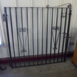 A pair of wrought steel gates