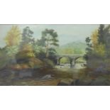 English School, landscape, oil on canvas, 33 x 58cms,