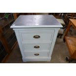 A painted pine chest drawers