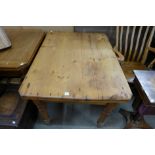 A Victorian pine kitchen table