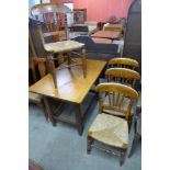 A set of four Victorian provincial beech rush seated chairs