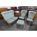 An Ercol four piece lounge suite,