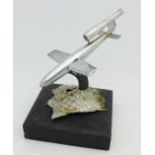 A small V1 relic model made from a WWII V1 bomb,