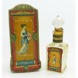 A vintage glass perfume bottle, Parfum Pompeia,