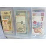 An album of 180 world bank notes