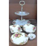 Five items of Royal Albert Old Country Roses,
