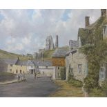 * Mace, pair of Dorset views of Corfe Castle, oil on board, 50 x 60cms,