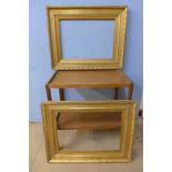 A pair of gilt wood picture frames, 77cm x 61cm