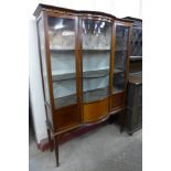 An Edward VII inlaid mahogany display cabinet