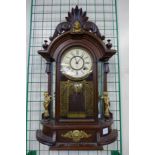 A 19th Century American Ansonia Triumph American walnut shelf clock