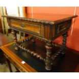 A small 19th Century Portuguese rosewood table