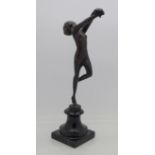 A bronze Art Deco style figure,