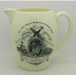 A Copeland Spode Winston Churchill jug, with legendary speeches, marked U.S.A.