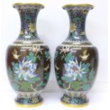 A pair of cloisonne vases,