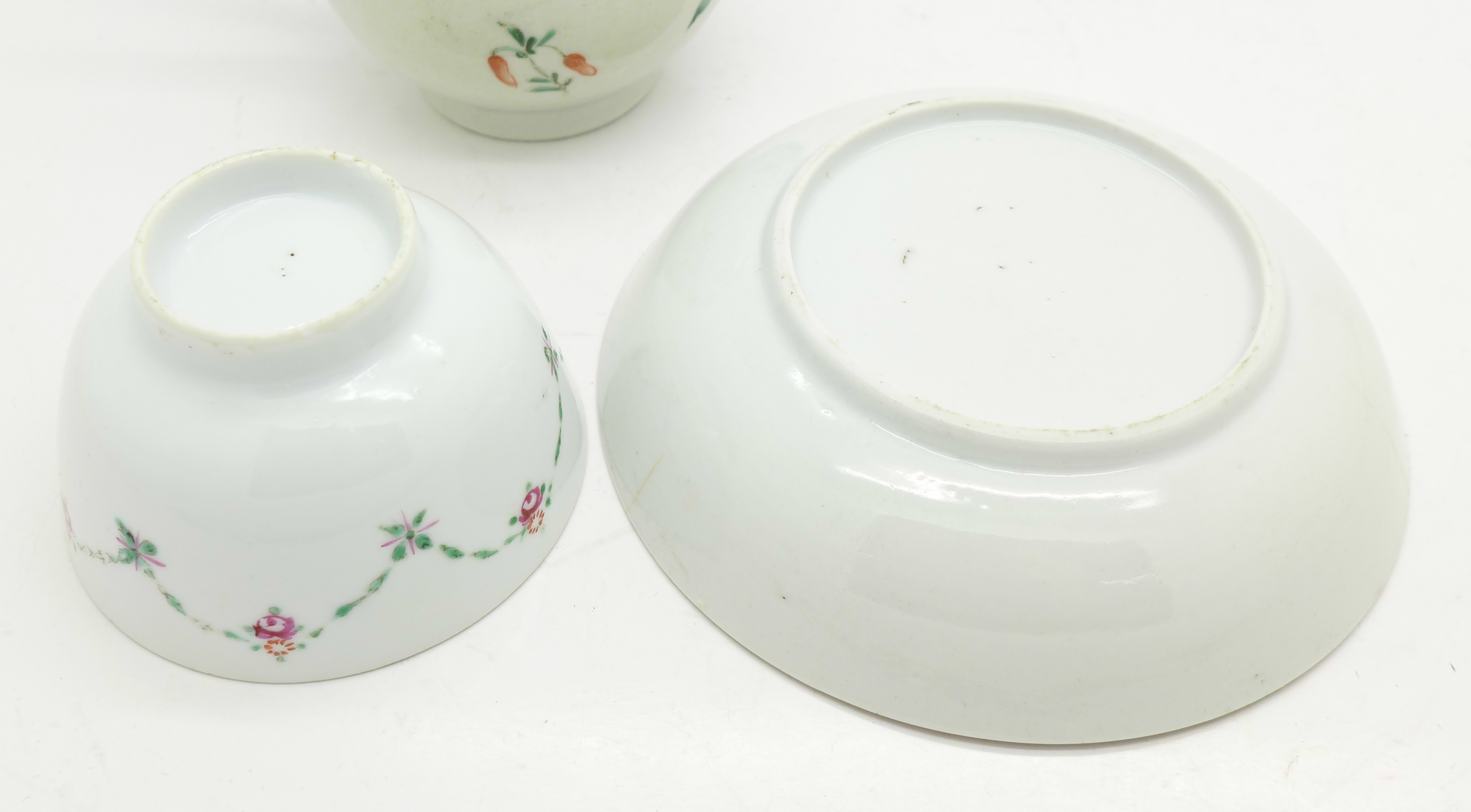A sparrow beak jug, and a tea bowl and saucer, - Image 5 of 5