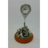 A Royal Selangor pewter Winnie the Pooh figural clock