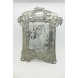 A pewter Art Nouveau style photograph frame,