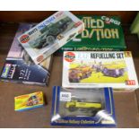 Corgi and Matchbox model vehicles and two Airfix kits