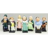 Seven Royal Doulton Dickens character figures