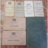 Ordnance Survey and Geographia linen backed maps of Northern Ireland, dating between 1904 and 1939,