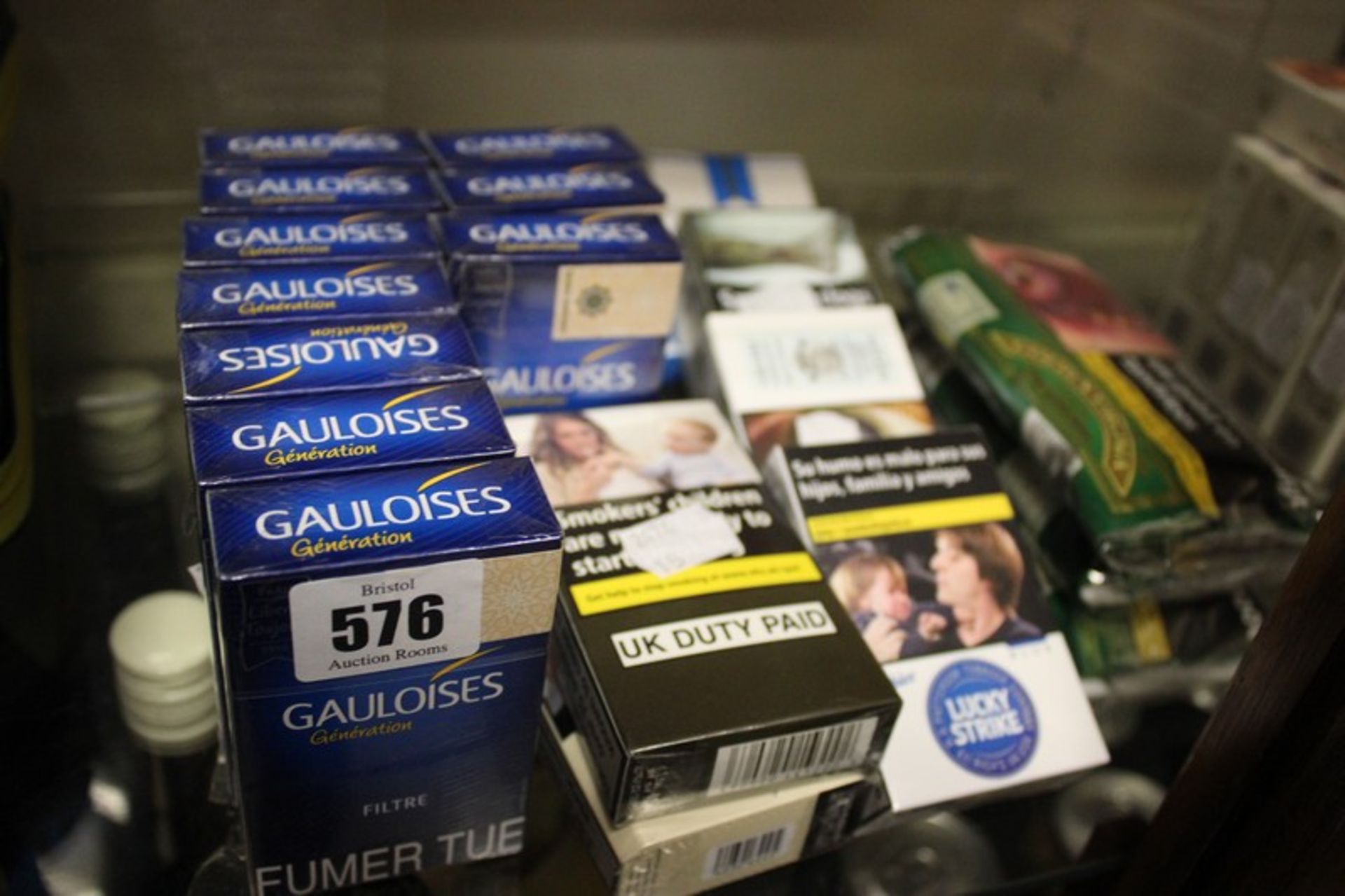 Ten packs of Gauloises Generation cigarettes (20 per pack), two packs of Minsk Superslims (5 per
