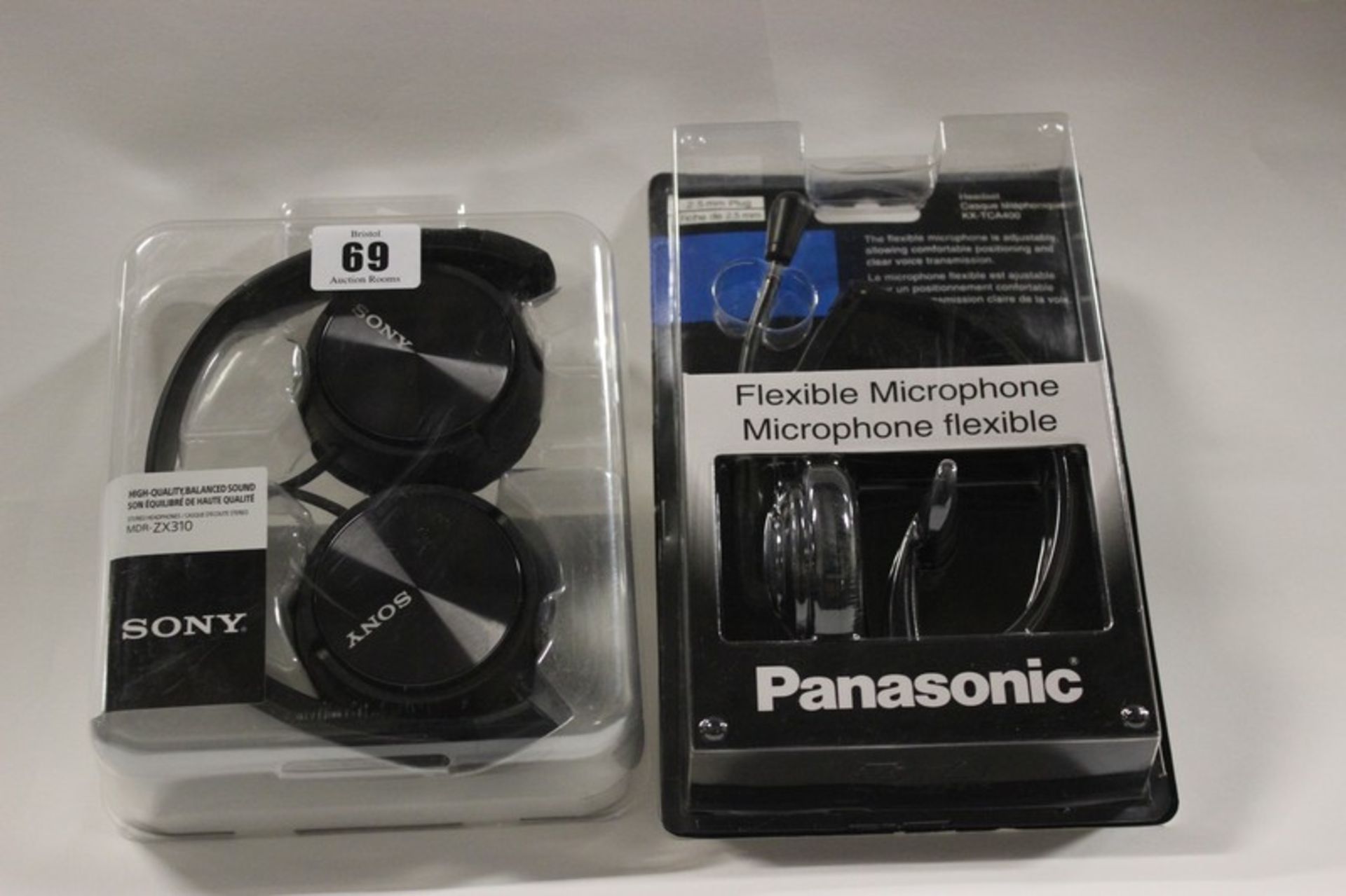 Four pairs of Sony MDR-ZX310 Metallic Black foldable headphones (Boxed as new, some boxes