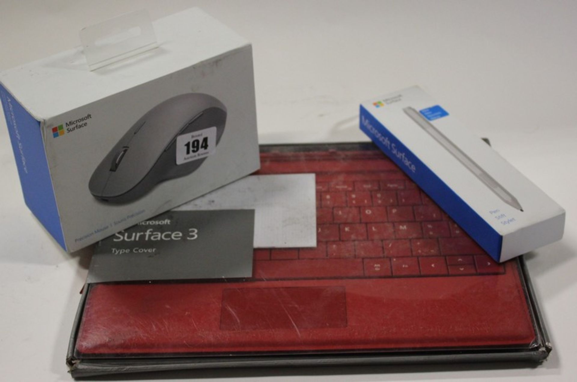 A Microsoft Surface precision mouse model: 1818 (Boxed as new), Microsoft Surface Pen stift stylet