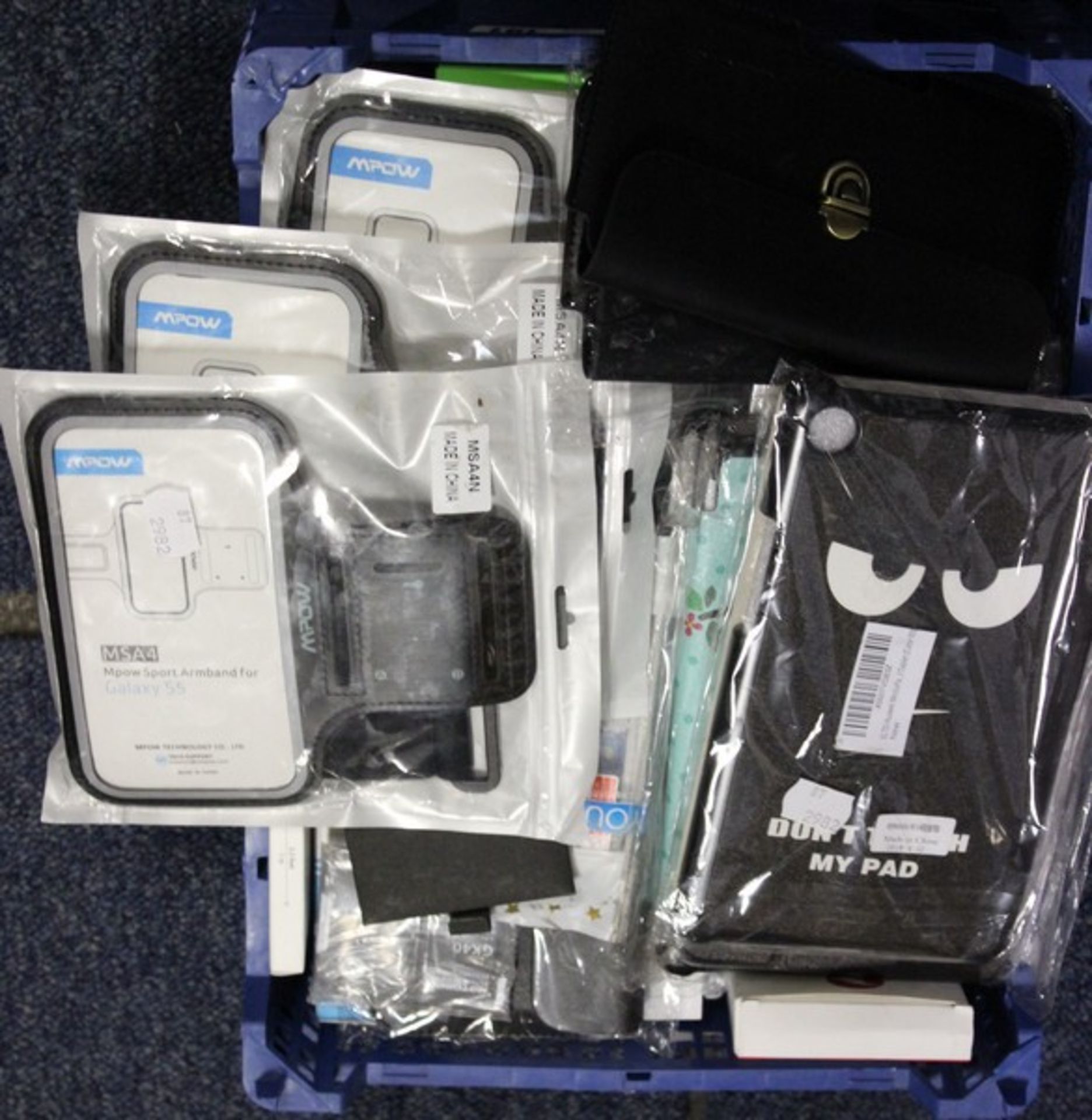 A quantity of as new phone/iPad accessories to include screen protectors, cases and chargers etc.