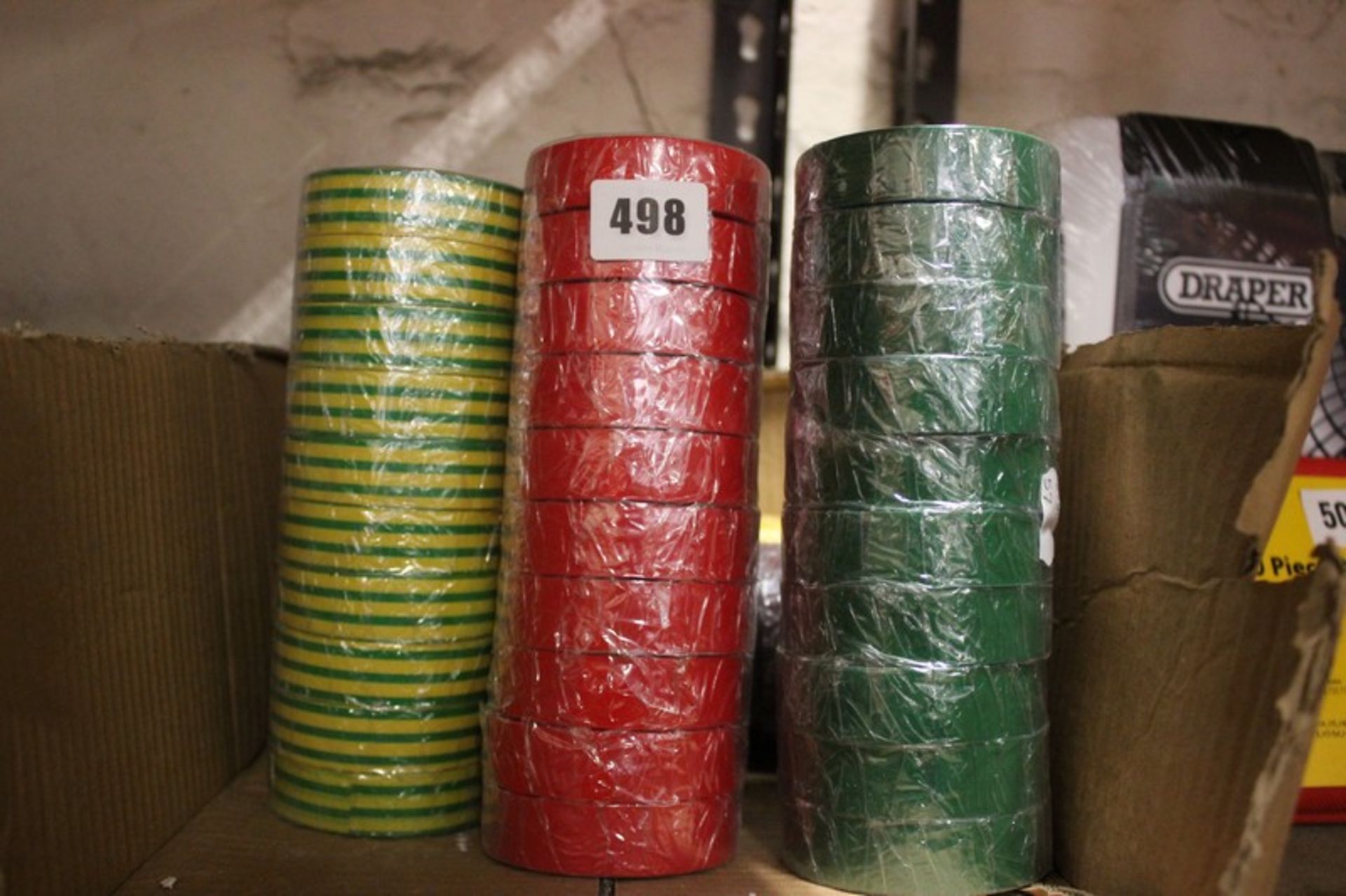Five packs of assorted Mega Fix insulation tape (10 rolls per pack).