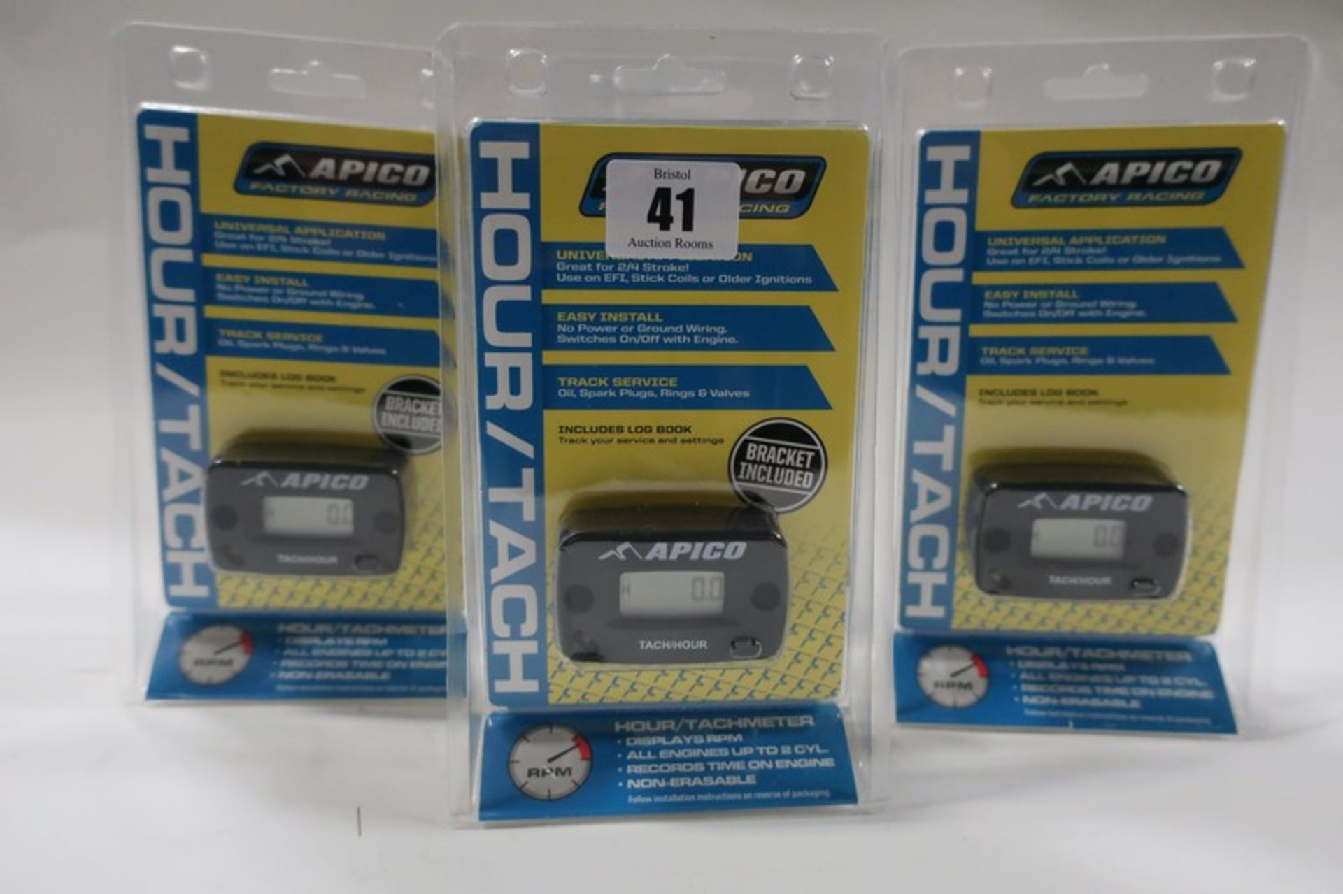 Four as new Apico Factory Racing hour/tacho meters.