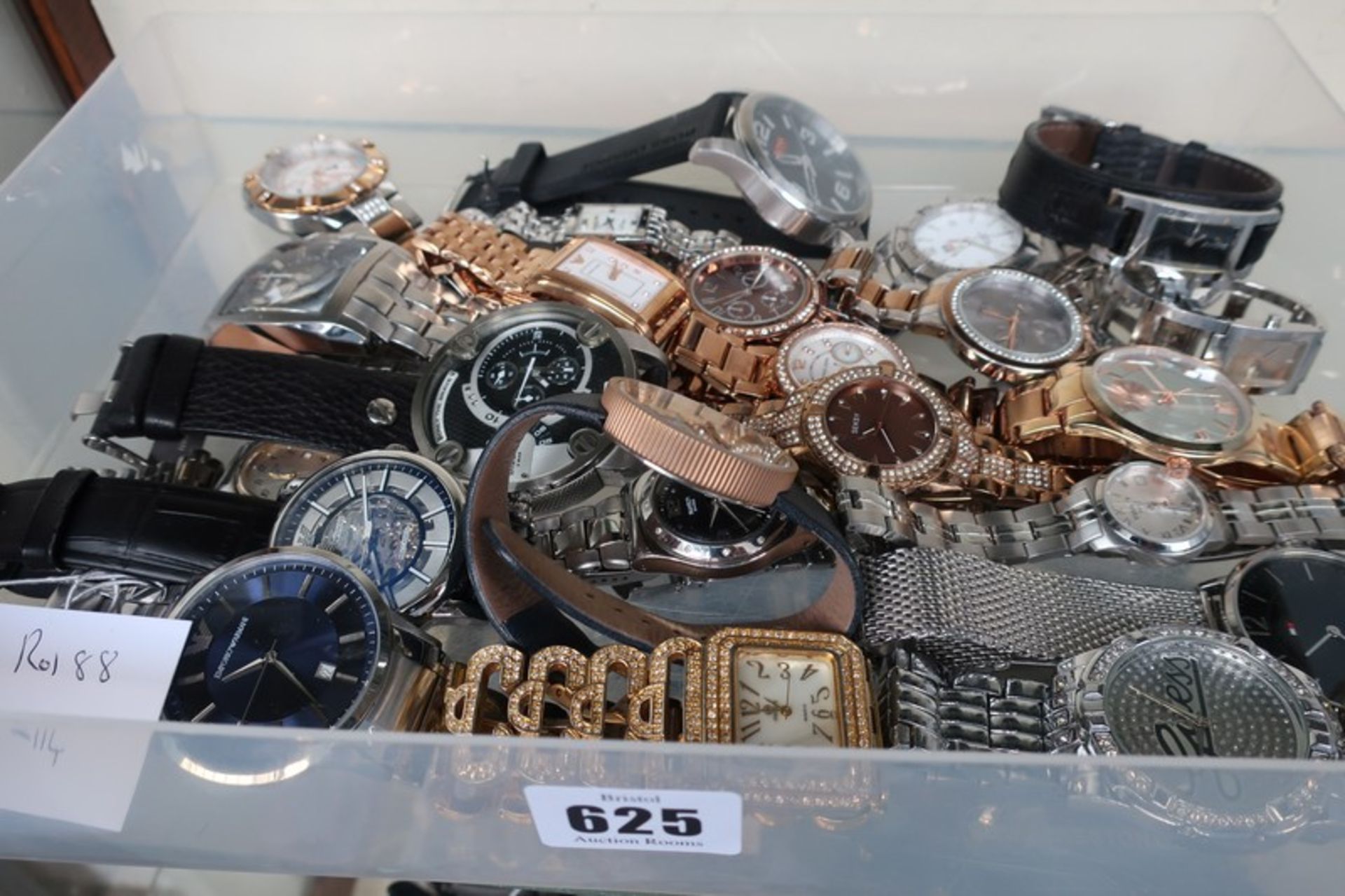 A collection of watches to include Michael Kors, Armani, Guess etc.